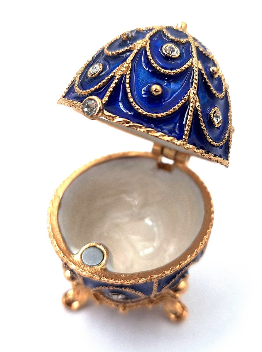 Coffret métallique exclusif avec cristaux - Œuf de Fabergé - B0748-17 BL