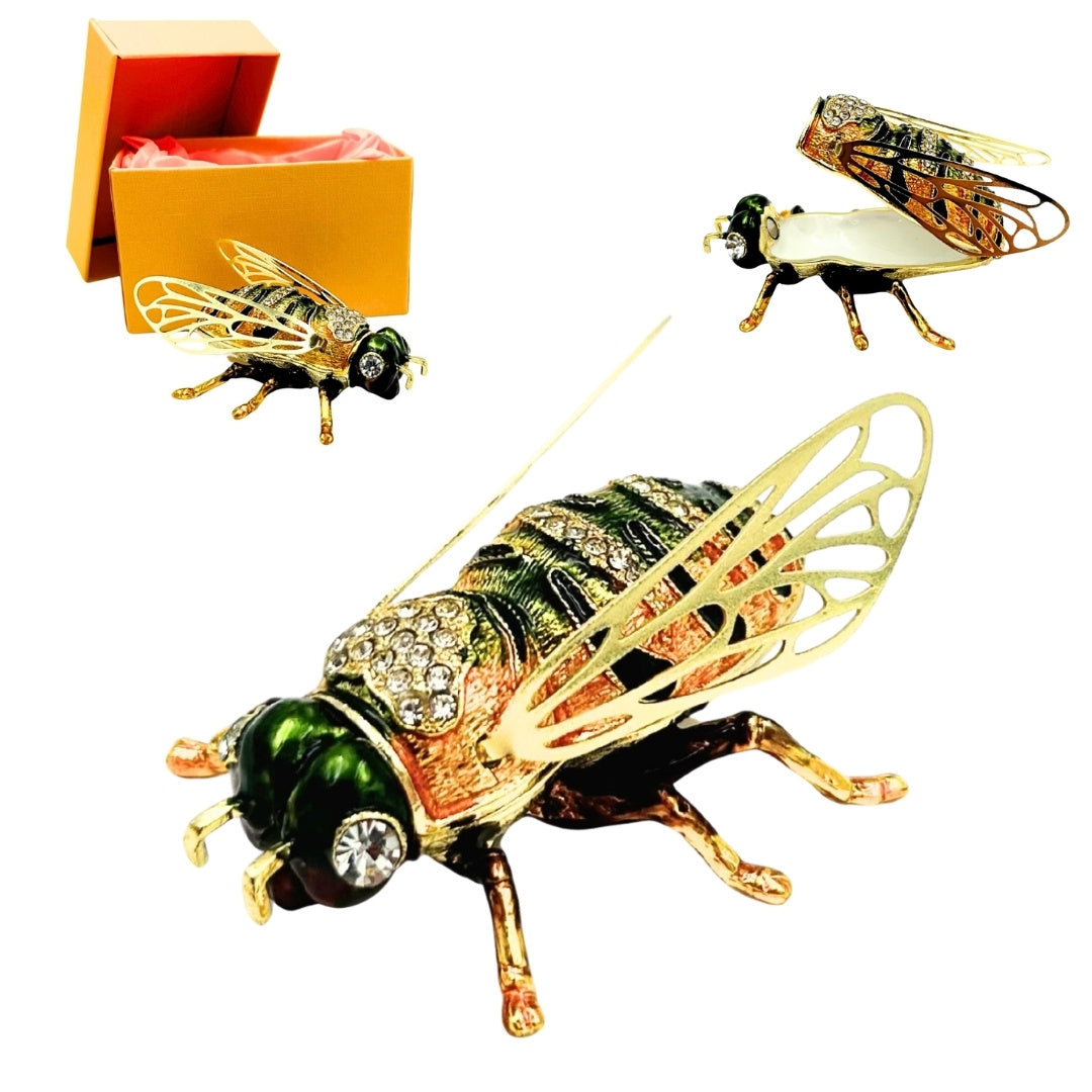 Boîte coffret à bijoux exclusive ornée de cristaux – Abeille – HX542