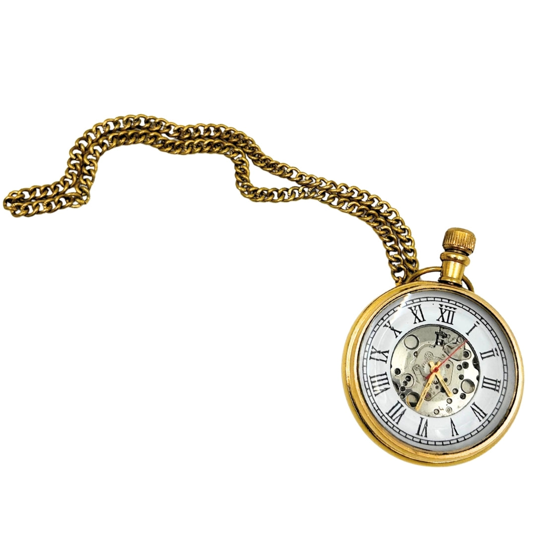 Montre de poche mécanique rétro – avec chaîne – WDMA