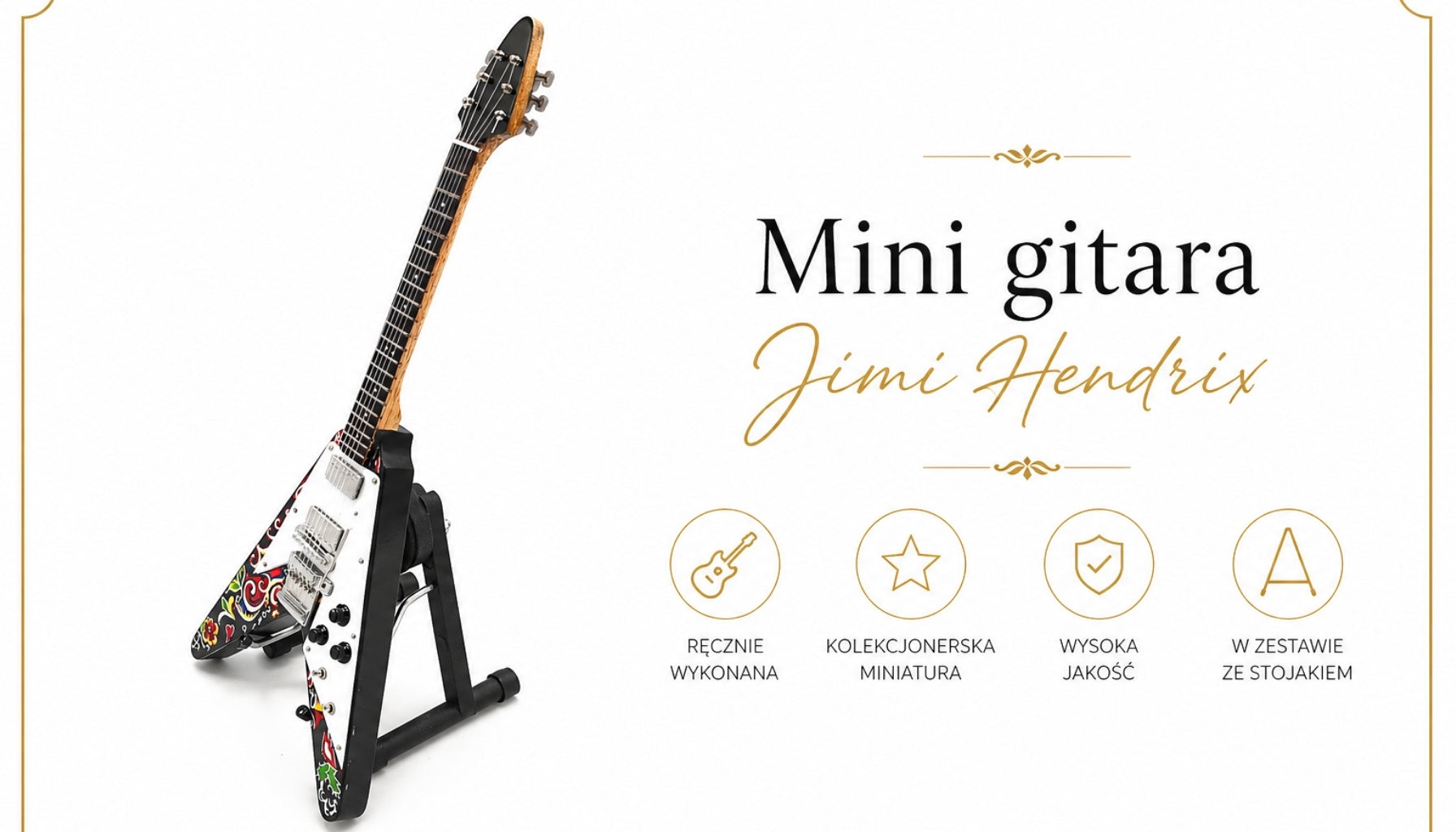 Mini guitare Jimi Hendrix - Psychodelic F. V - MGT-1182