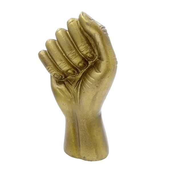 Figurine décorative poing serré en aluminium 18cm - 20755-18