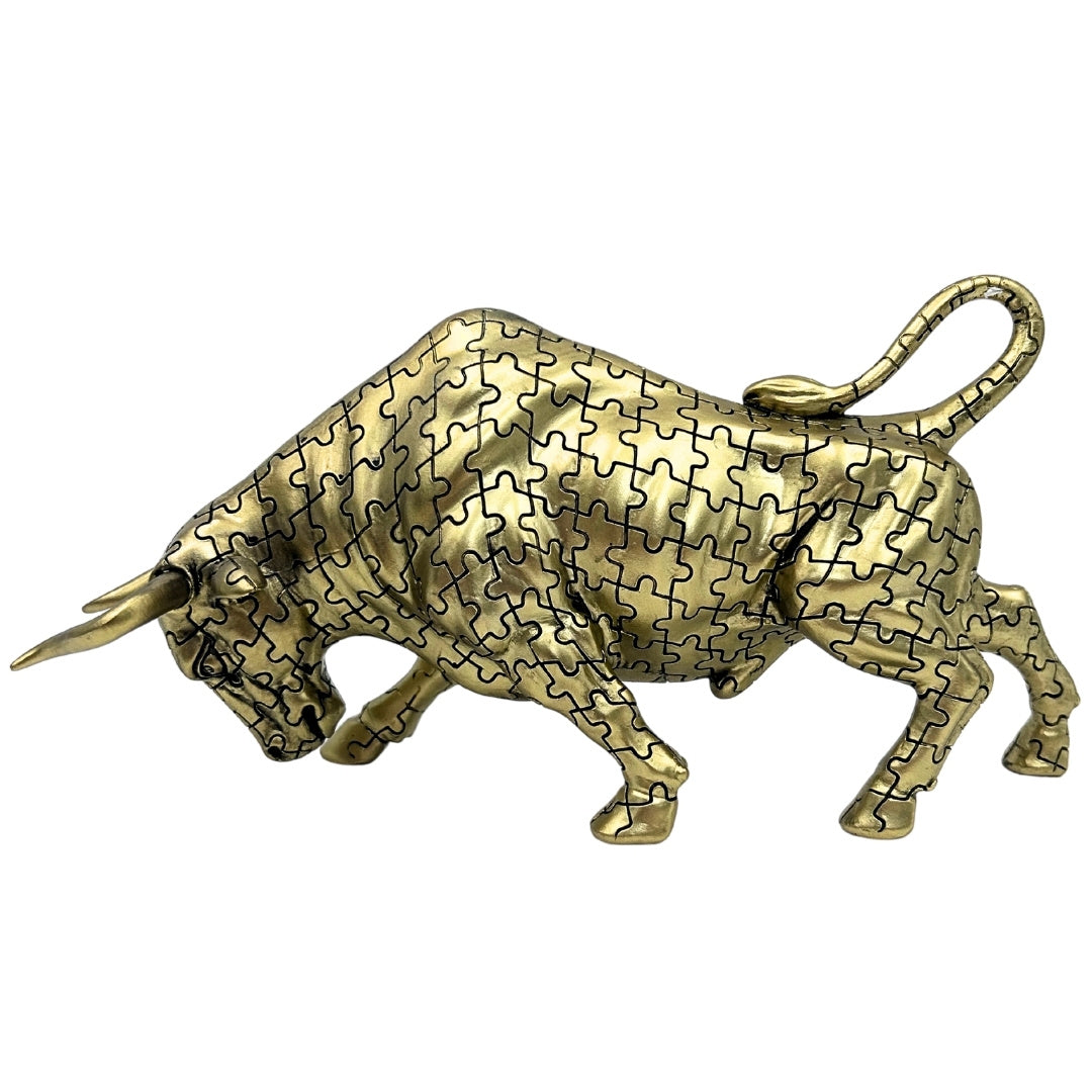 Taureau - Statuette décorative dorée - Symbole de force et de richesse - 43111Y1