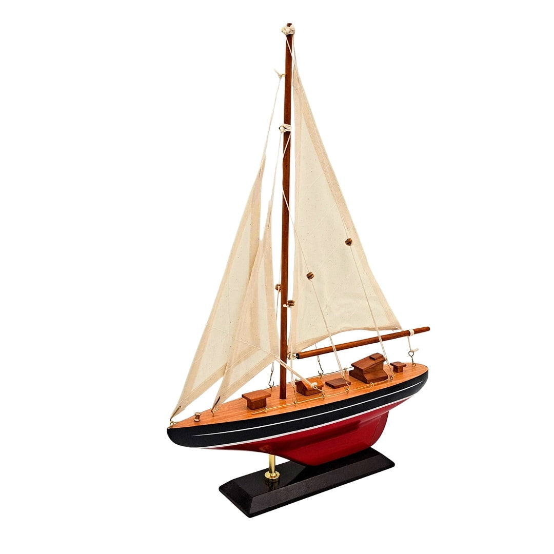 Maquette en bois de yacht à voile - F1705
