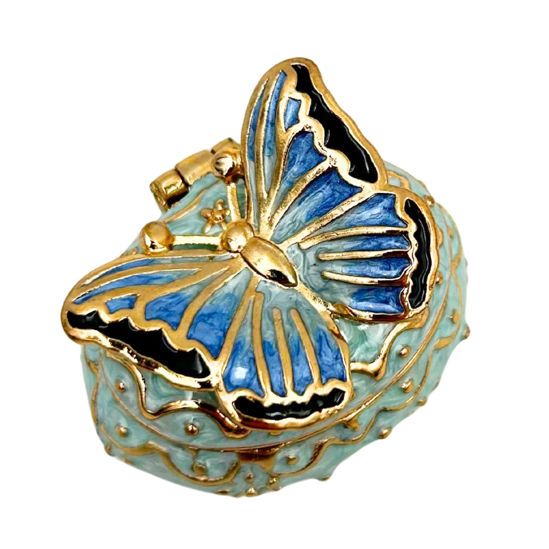 Boîte à bijoux exclusive - Papillon avec cristaux - B0782-00BL