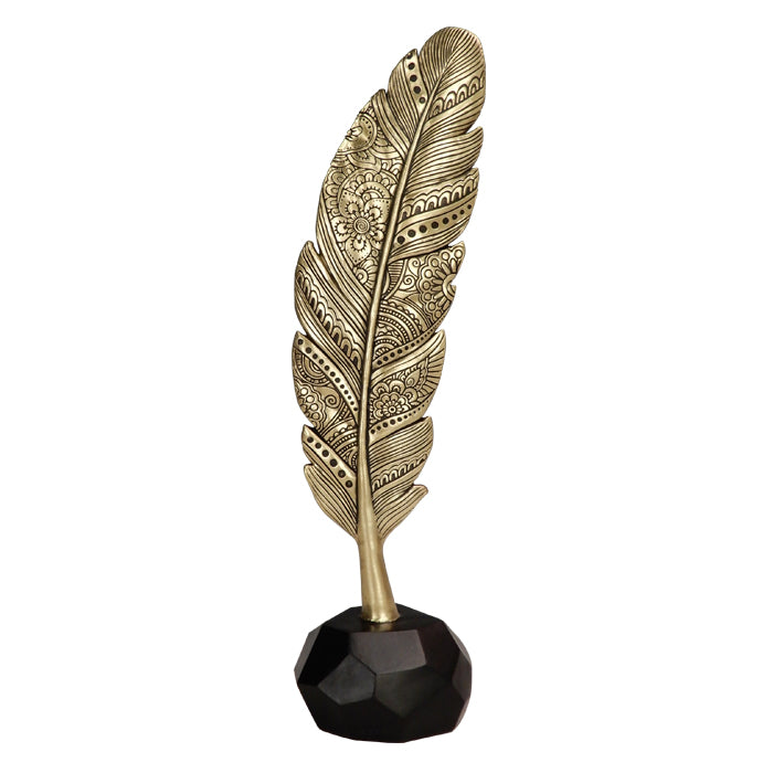 Décoration dorée - Plume - 30,7 cm - 43933FJH