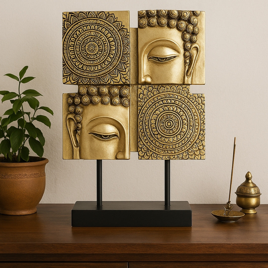 Figurine mandala bouddhiste - 4 éléments - 43715