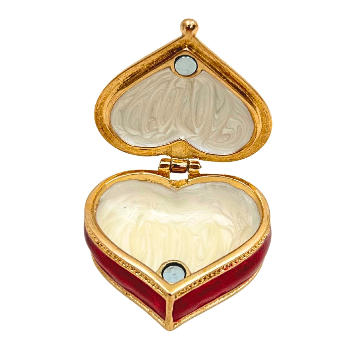 Boîte à bijoux exclusive - Cœur avec cristaux - B0767-06RD