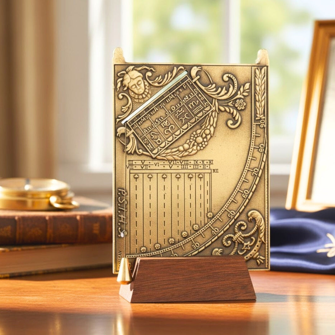 Cadran solaire cappuccino – Réplique du XVe s. - Cadeau pour astronome ou marin – H28
