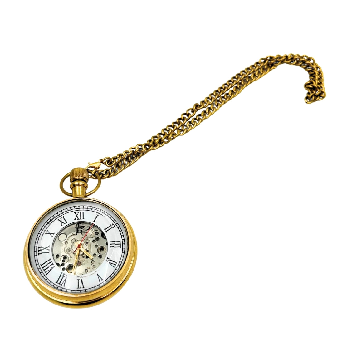 Montre de poche mécanique rétro – avec chaîne – WDMA