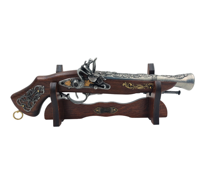 Grand pistolet italien sur support - réplique XVIIe siècle – 163S