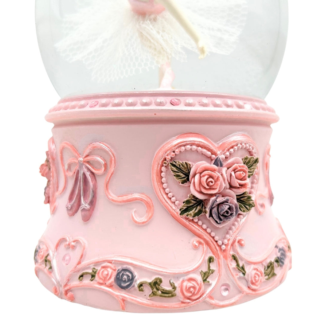Boîte à musique avec ballerine dansante dans une boule en verre 15cm – MG-963