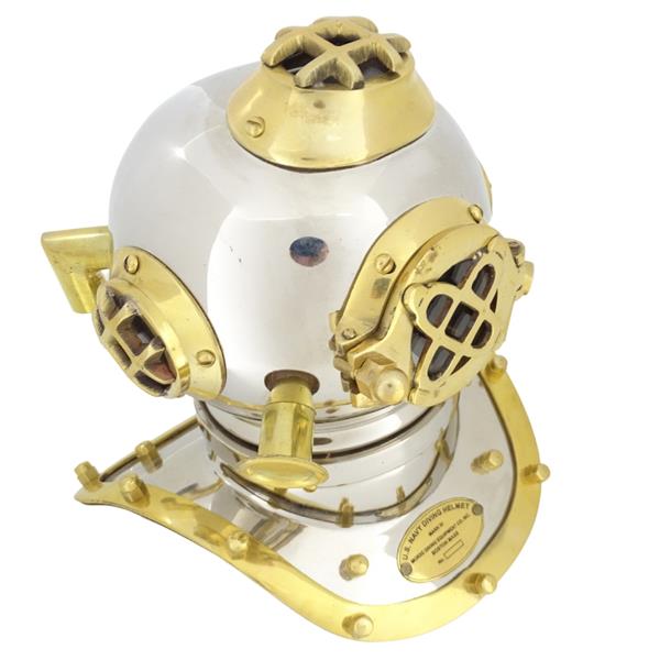 Casque de plongeur en laiton US Navy Mark IV – décoration marine - DH93