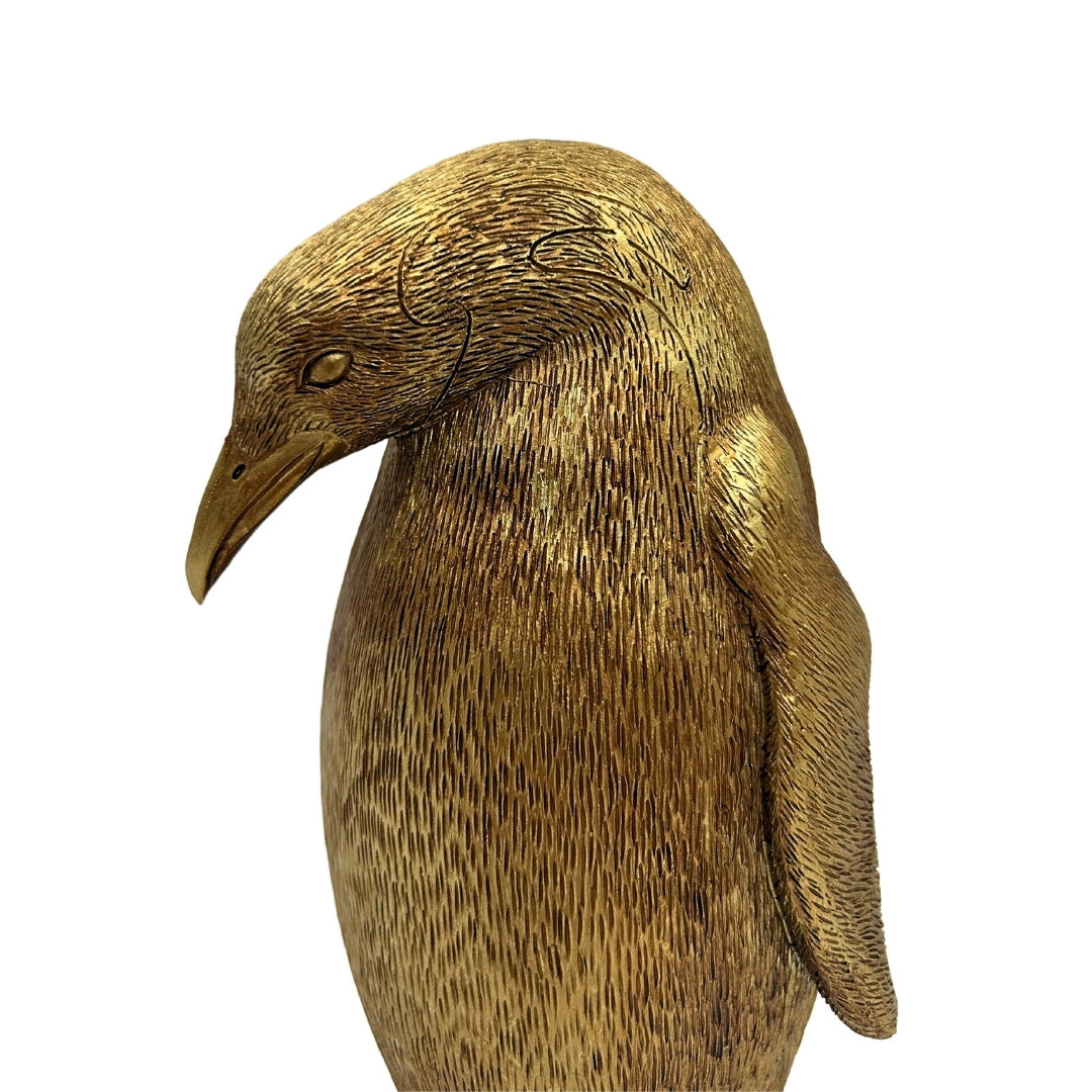 Statuette décorative pingouin doré Hauteur 20,5 cm – 3989FJZ