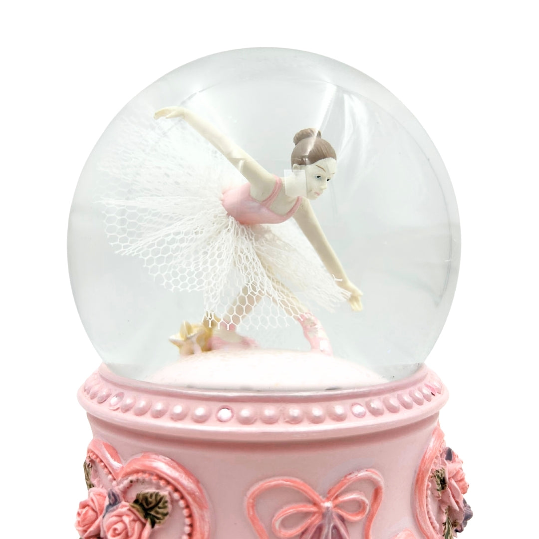 Boîte à musique avec ballerine dansante dans une boule en verre 15cm – MG-963