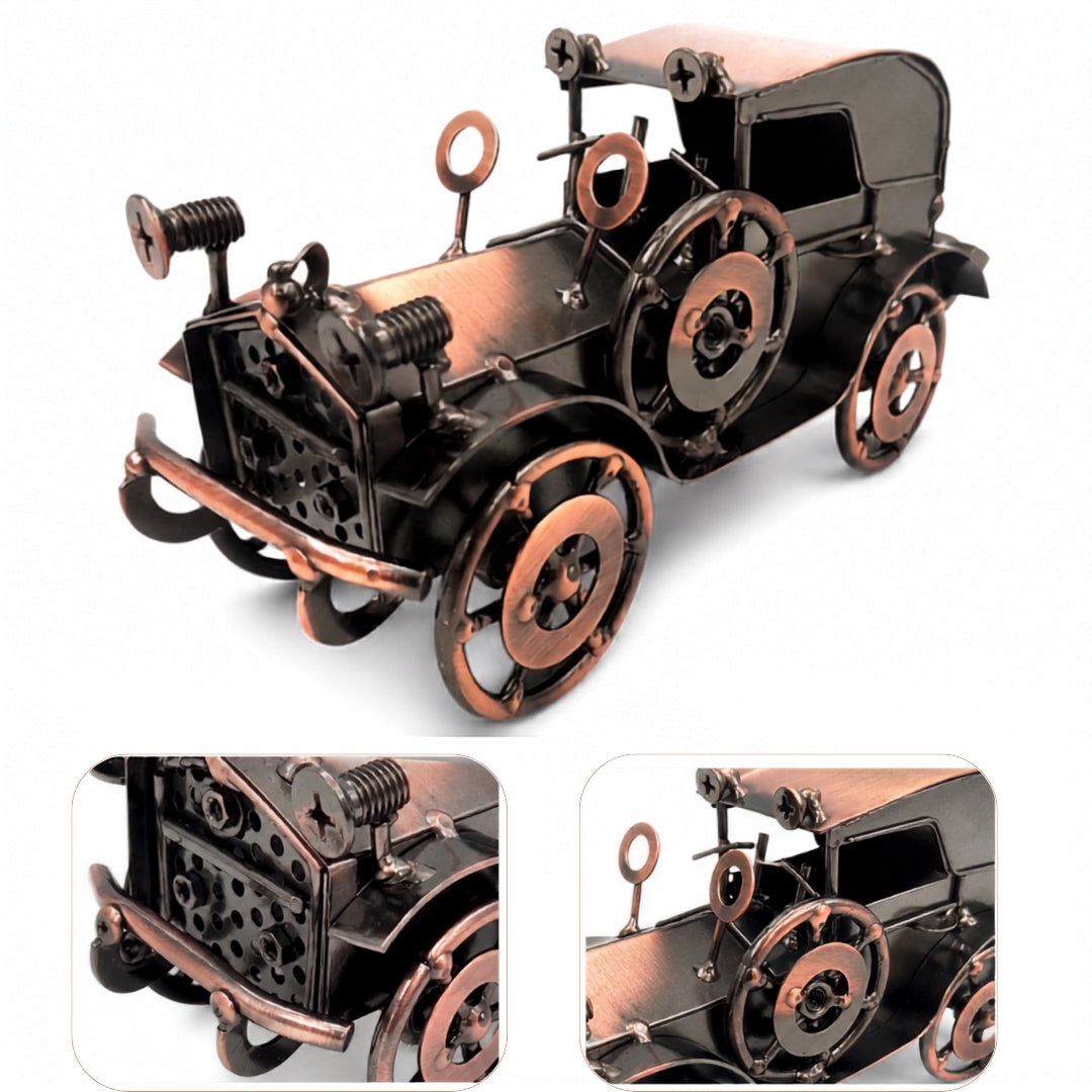 Modèle métallique d’automobile rétro, décoration de voiture vintage - Q87