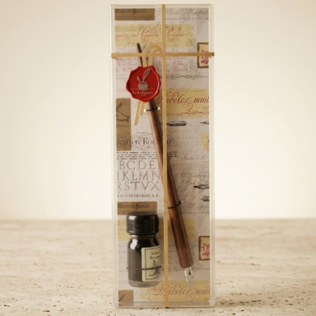 Coffret de calligraphie - Plume avec plume métallique + encre – 708