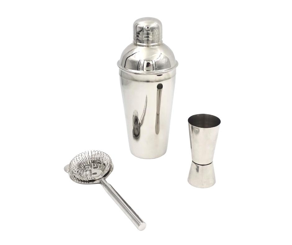 Set de bar – 3 pièces Shaker Jigger Passoire - BS48171