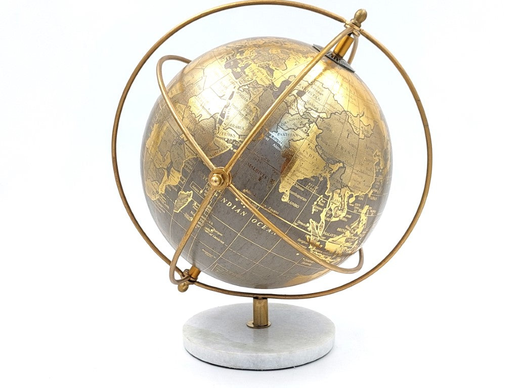 Globe décoratif sur socle en pierre GLB-127