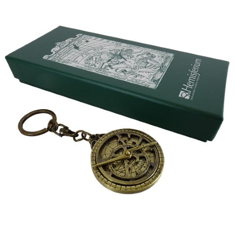 Porte-clés premium astrolabe en laiton - cadeau astronomie – H80