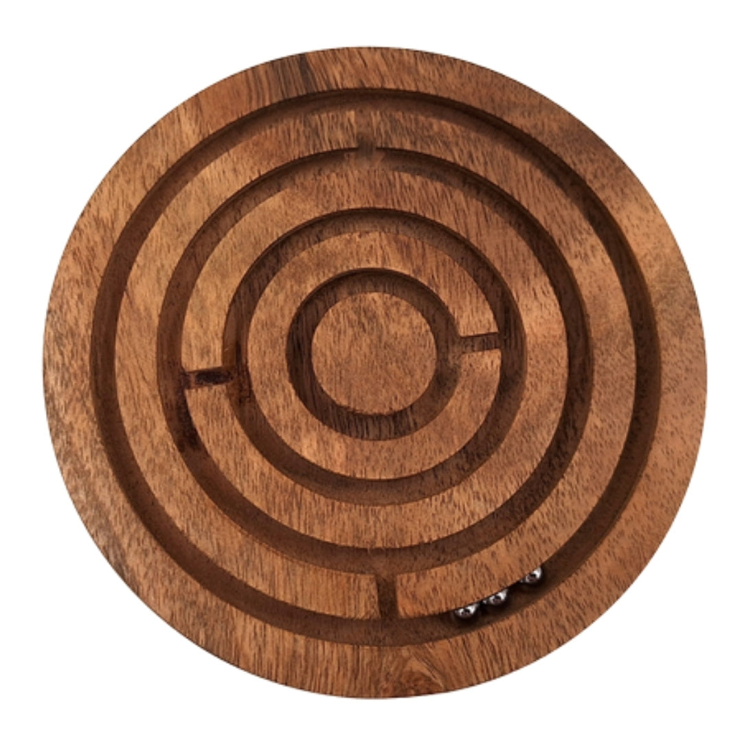 Jeu d’adresse et de logique en bois : billes dans un labyrinthe - DNU-005