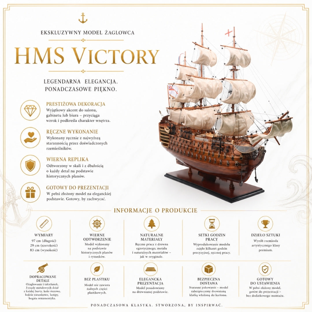 Modèle exclusif du voilier HMS Victory VIC80R