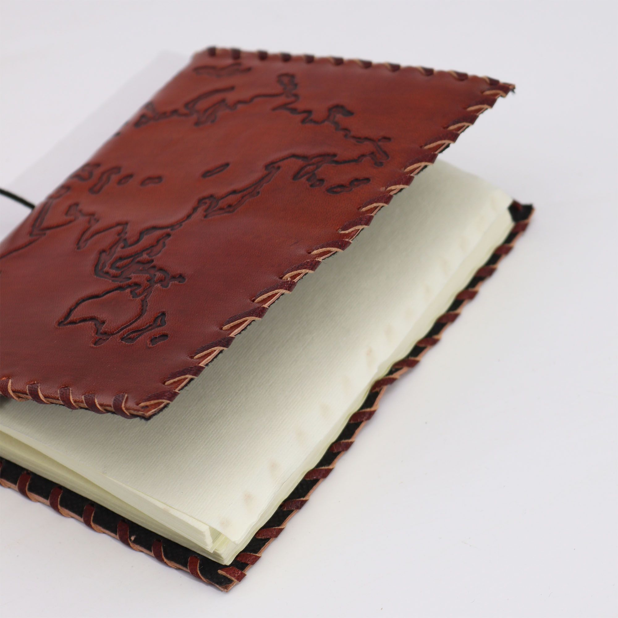 Journal de voyage en cuir Light Tan 17x13 cm