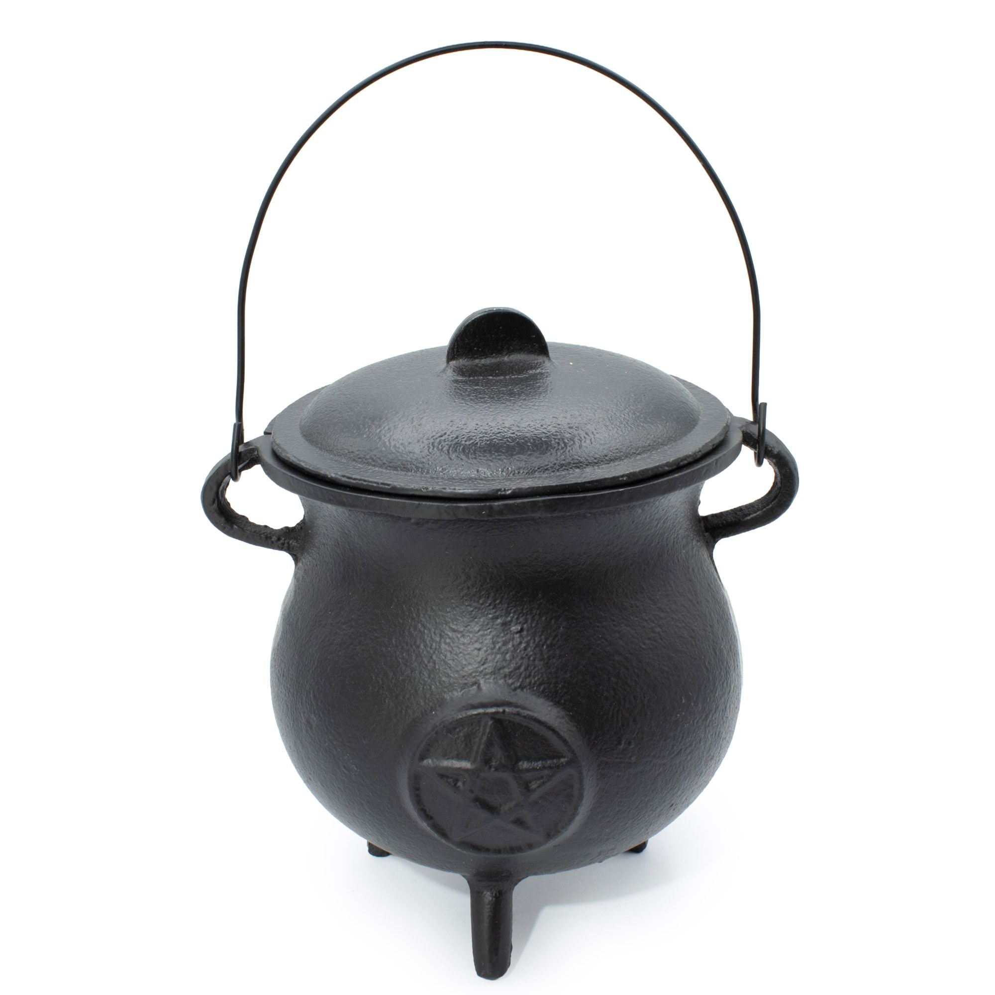Massiver gusseiserner Kessel mit Pentagramm 23x18 cm, 4500 g