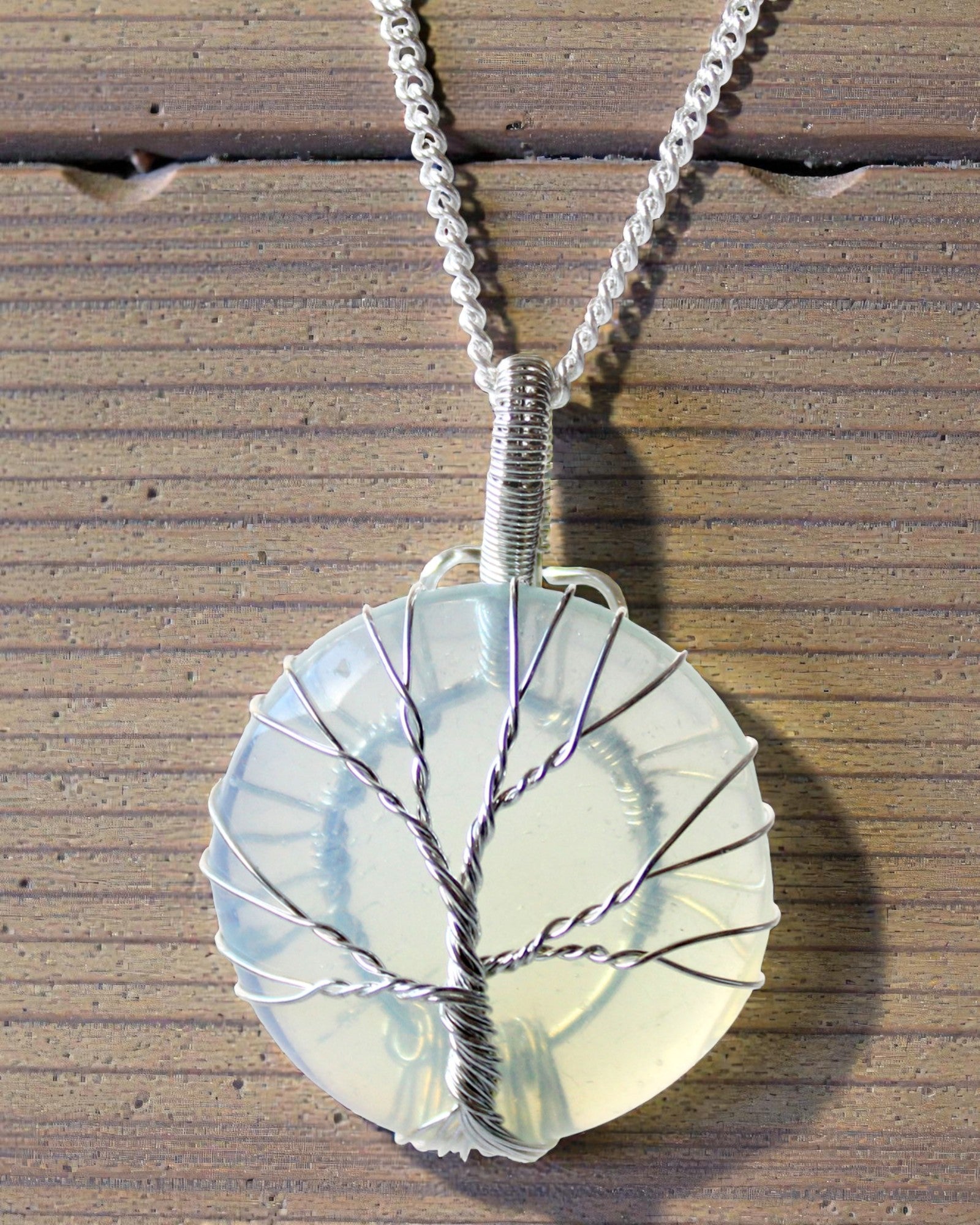 Drzewo Światła – Collier avec opalite et Arbre de Vie