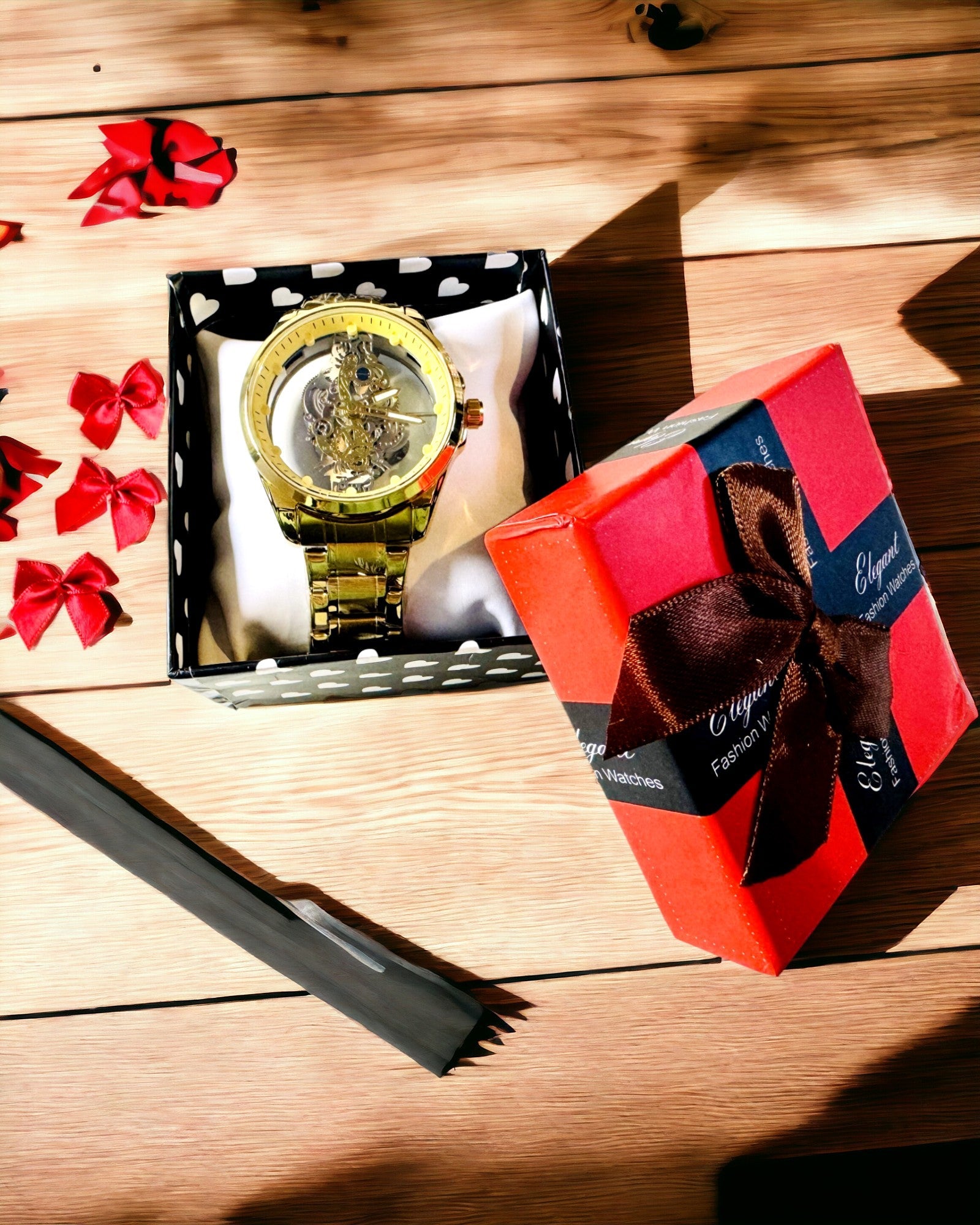 Herren-Sportuhr mit beidseitigem, transparentem Quarzwerk und Aluminiumarmband – Ideal als Geschenk. Personalisierung mit Gravur