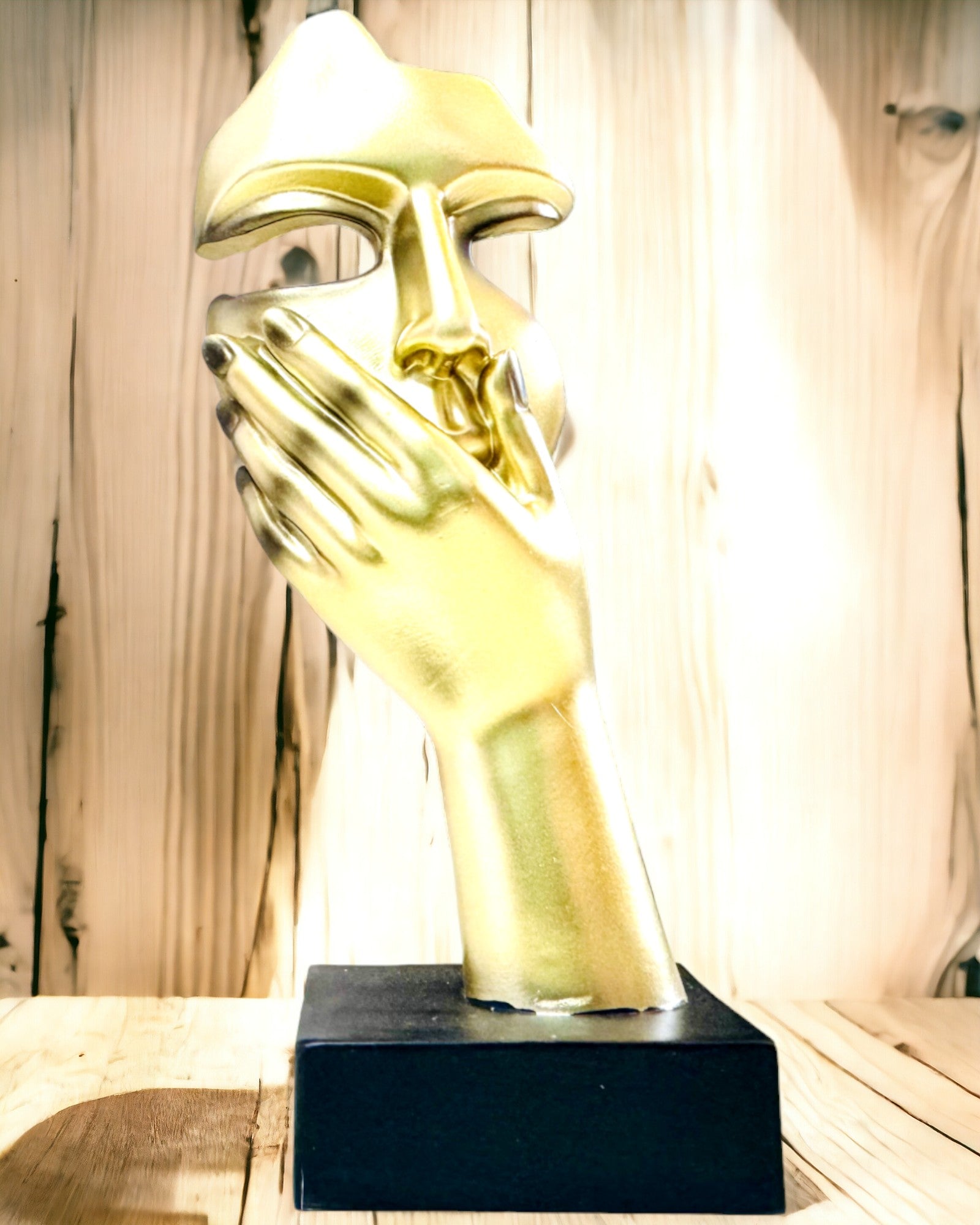 Abstrakte Handskulptur "Berührung der Kunst" - Bürodekoration im europäischen Stil, Personalisierung mit Gravur 2 Stück