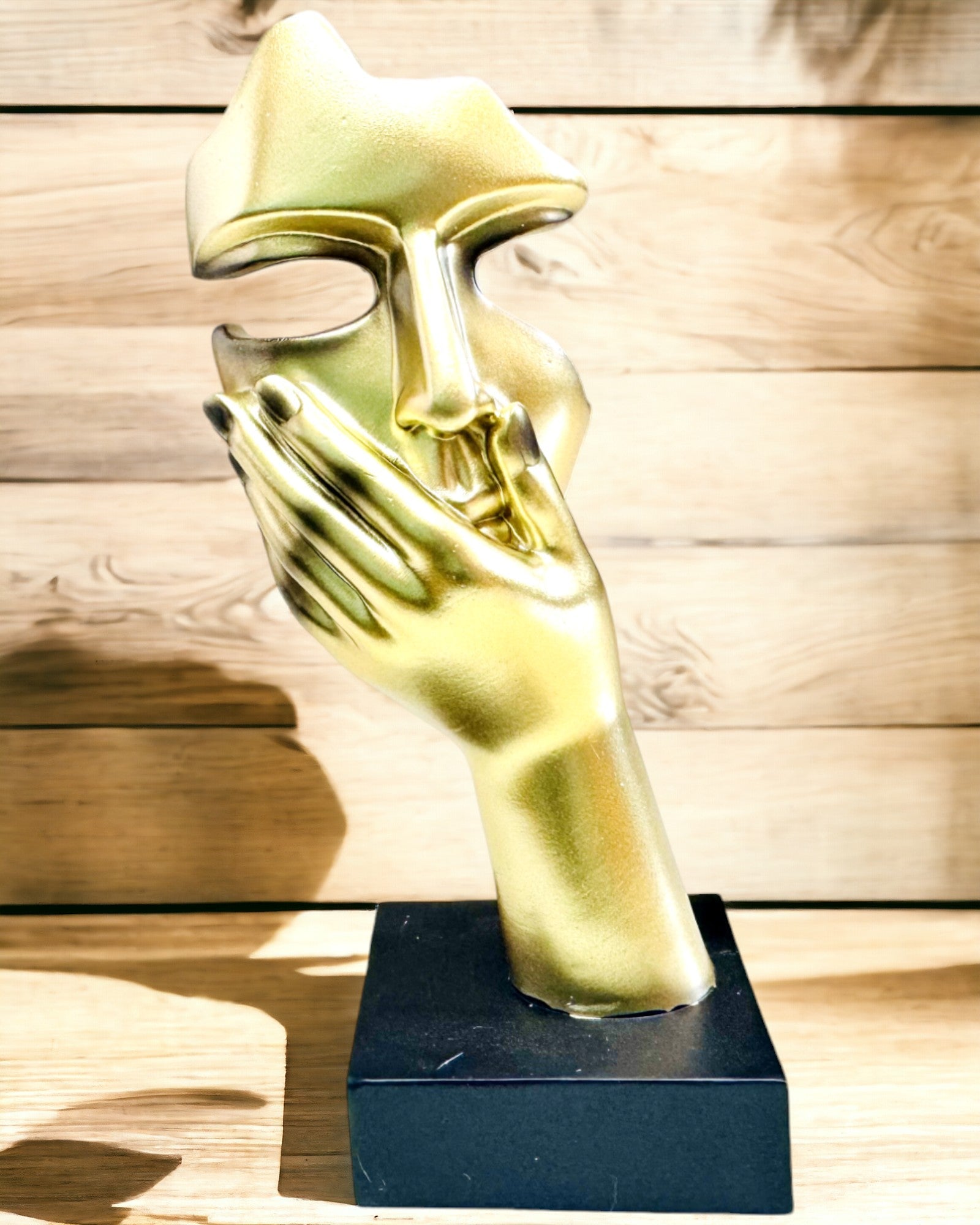 Abstrakte Handskulptur "Berührung der Kunst" - Bürodekoration im europäischen Stil, Personalisierung mit Gravur 2 Stück