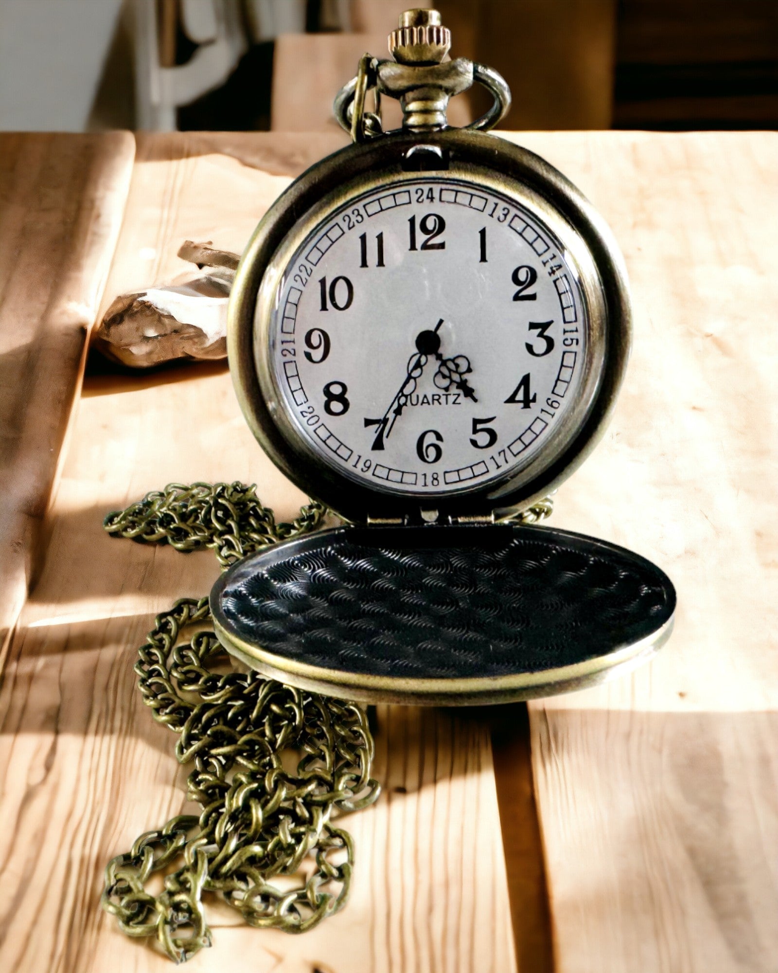 Montre de poche vintage personnalisable - or brossé