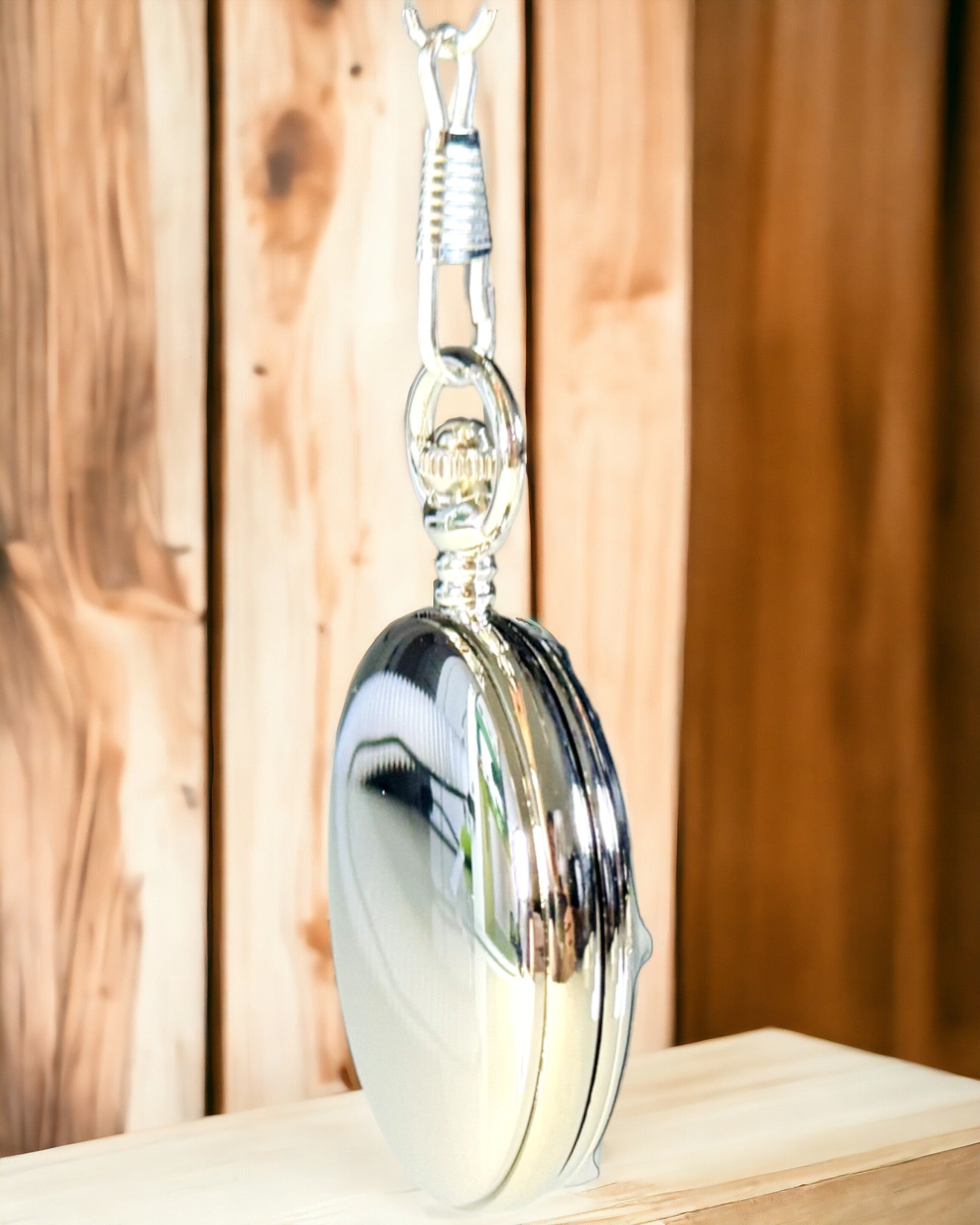 Montre de poche en argent avec mouvement à quartz et possibilité de gravure