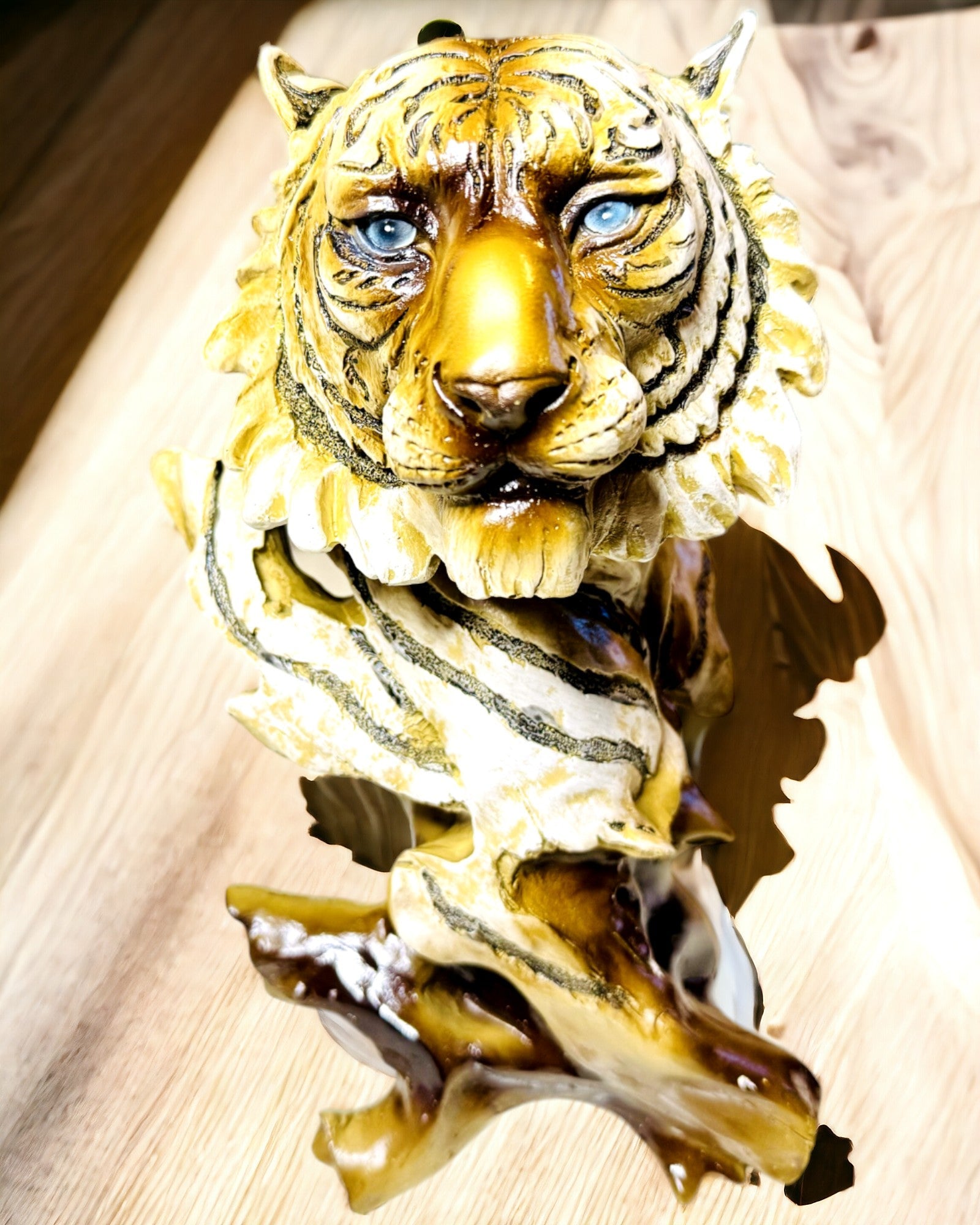 Statuette "Tigre Roi de la Jungle" avec Option de Gravure, figurine de 29 cm de hauteur, décoration pour cadeau