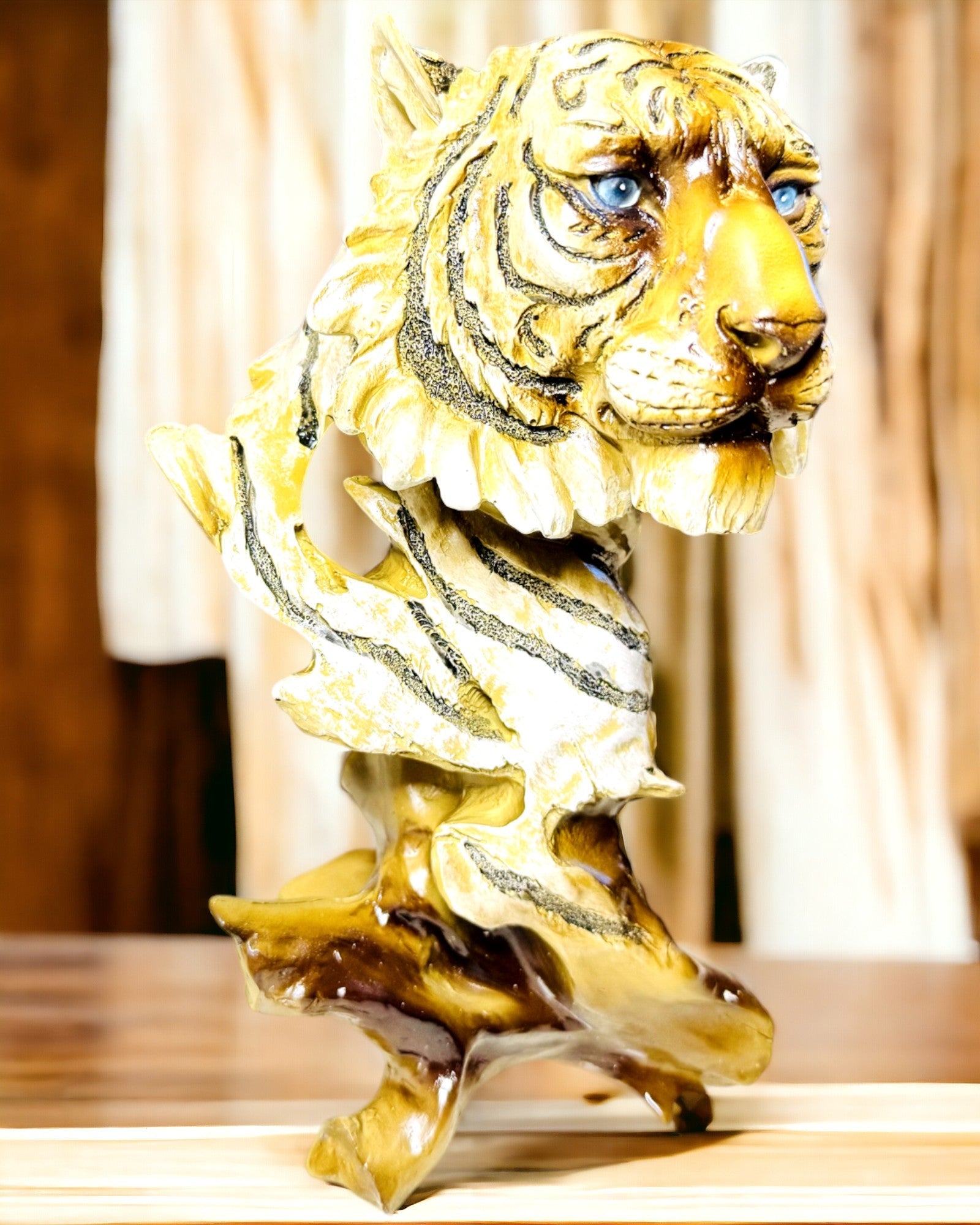 Statuette "Tigre Roi de la Jungle" avec Option de Gravure, figurine de 29 cm de hauteur, décoration pour cadeau