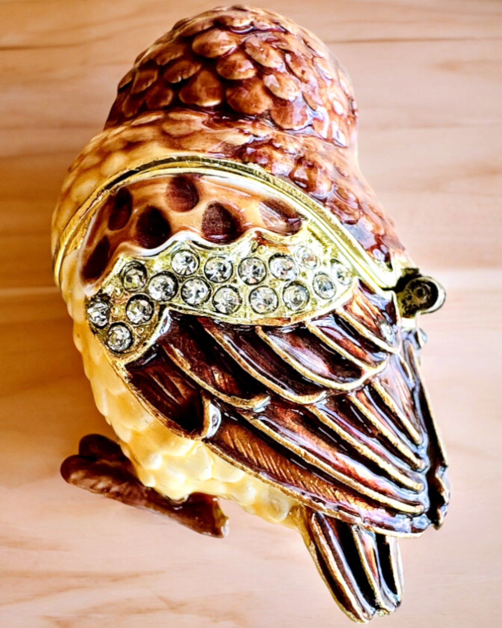 Chouette Charmante avec Cristaux - Coffret à Bijoux avec possibilité de personnalisation par gravure, cadeau