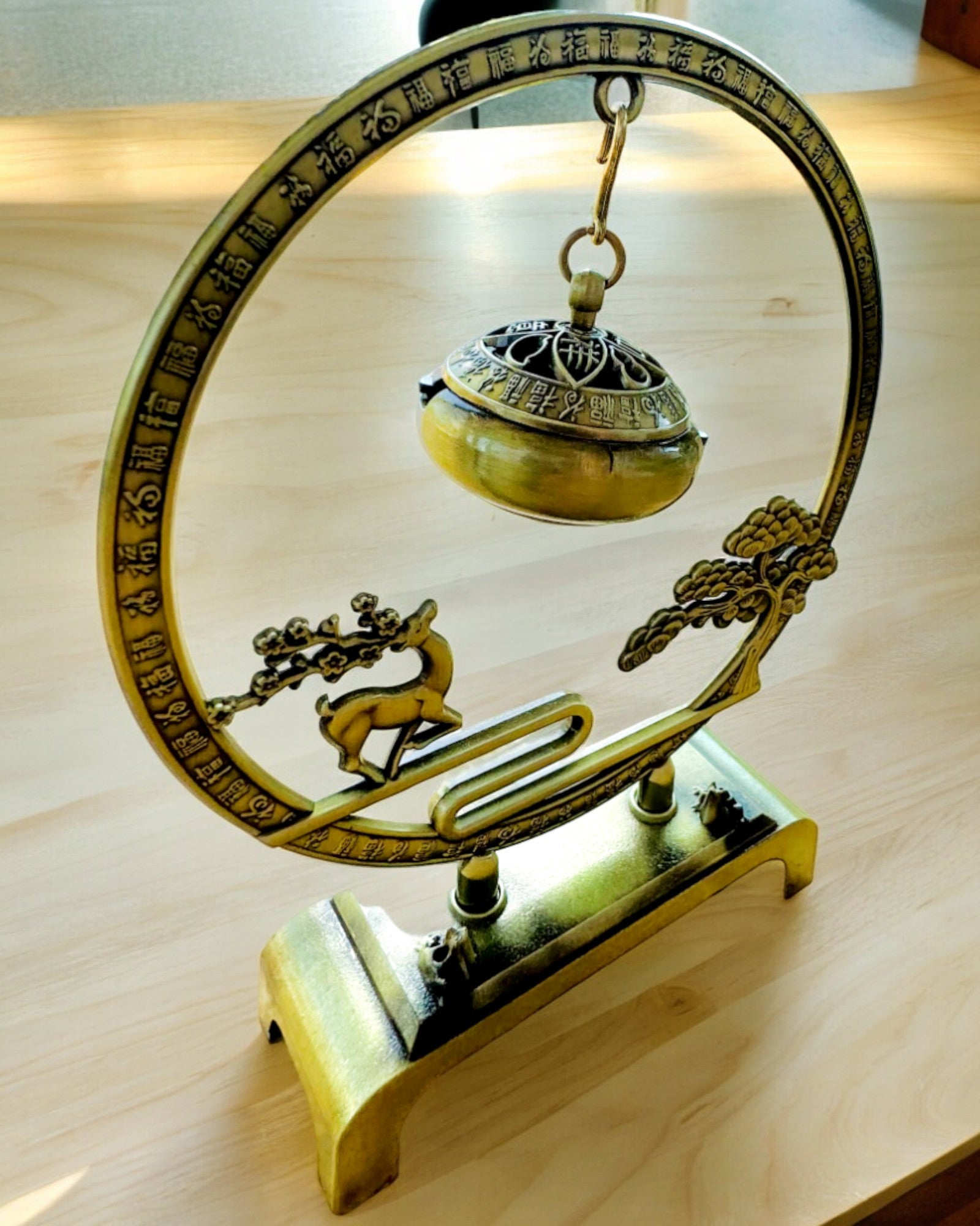 Porte-encens en métal élégant "Grande Sérénité" - possibilité de personnalisation par gravure