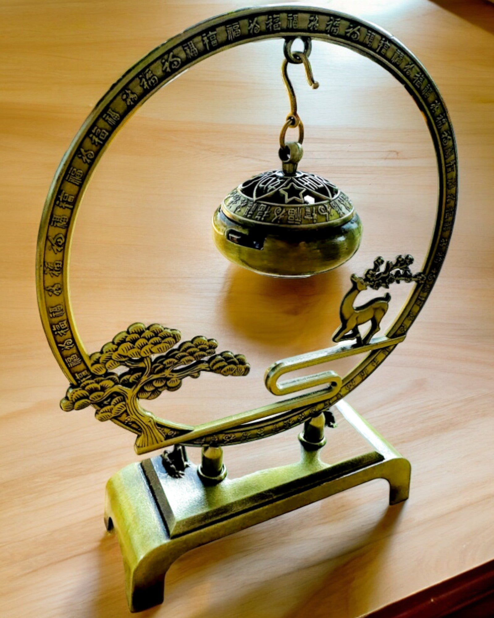 Porte-encens en métal élégant "Grande Sérénité" - possibilité de personnalisation par gravure