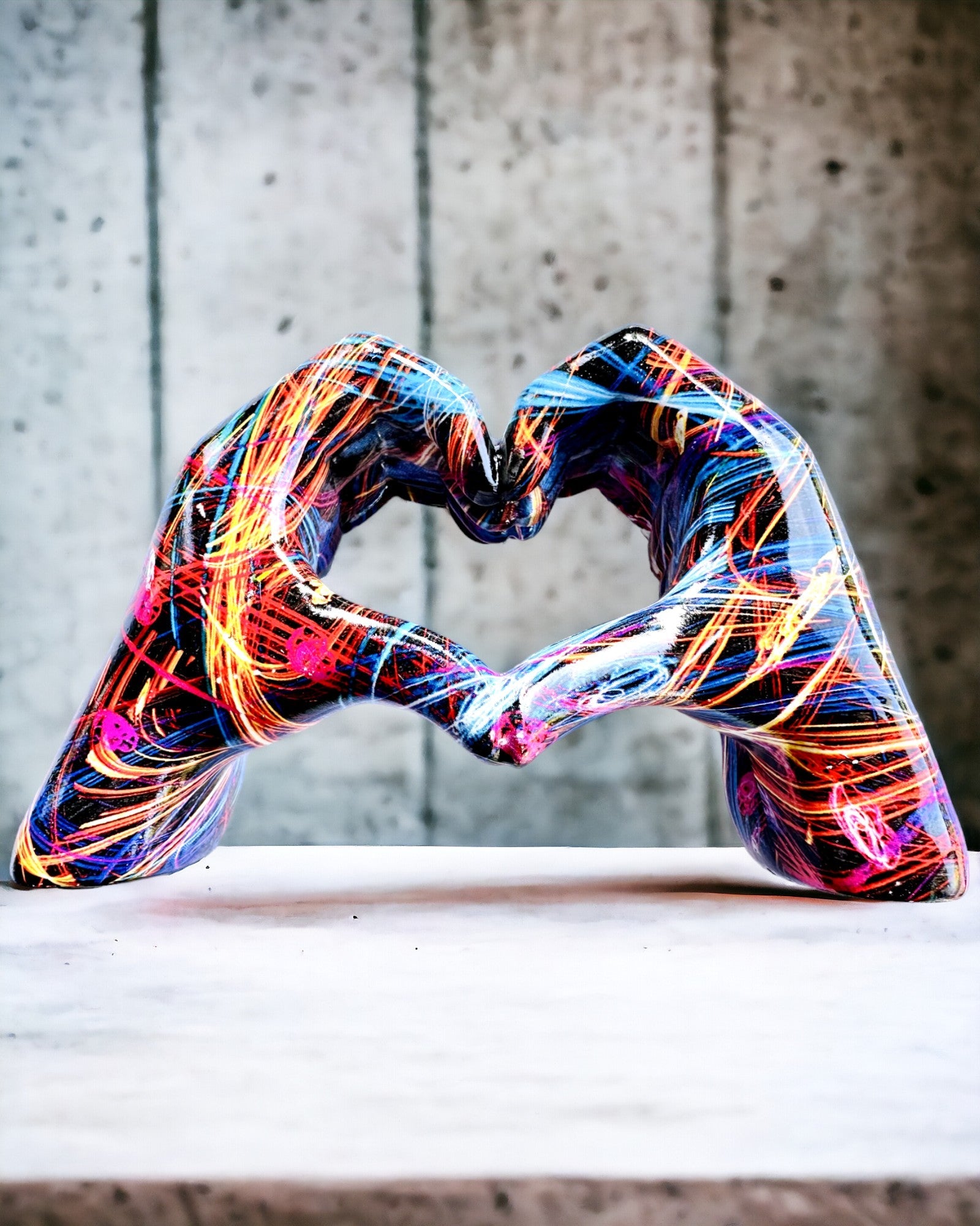 Kalejdoskop Serce – Décoration Artisanale en Résine avec Possibilité de Gravure