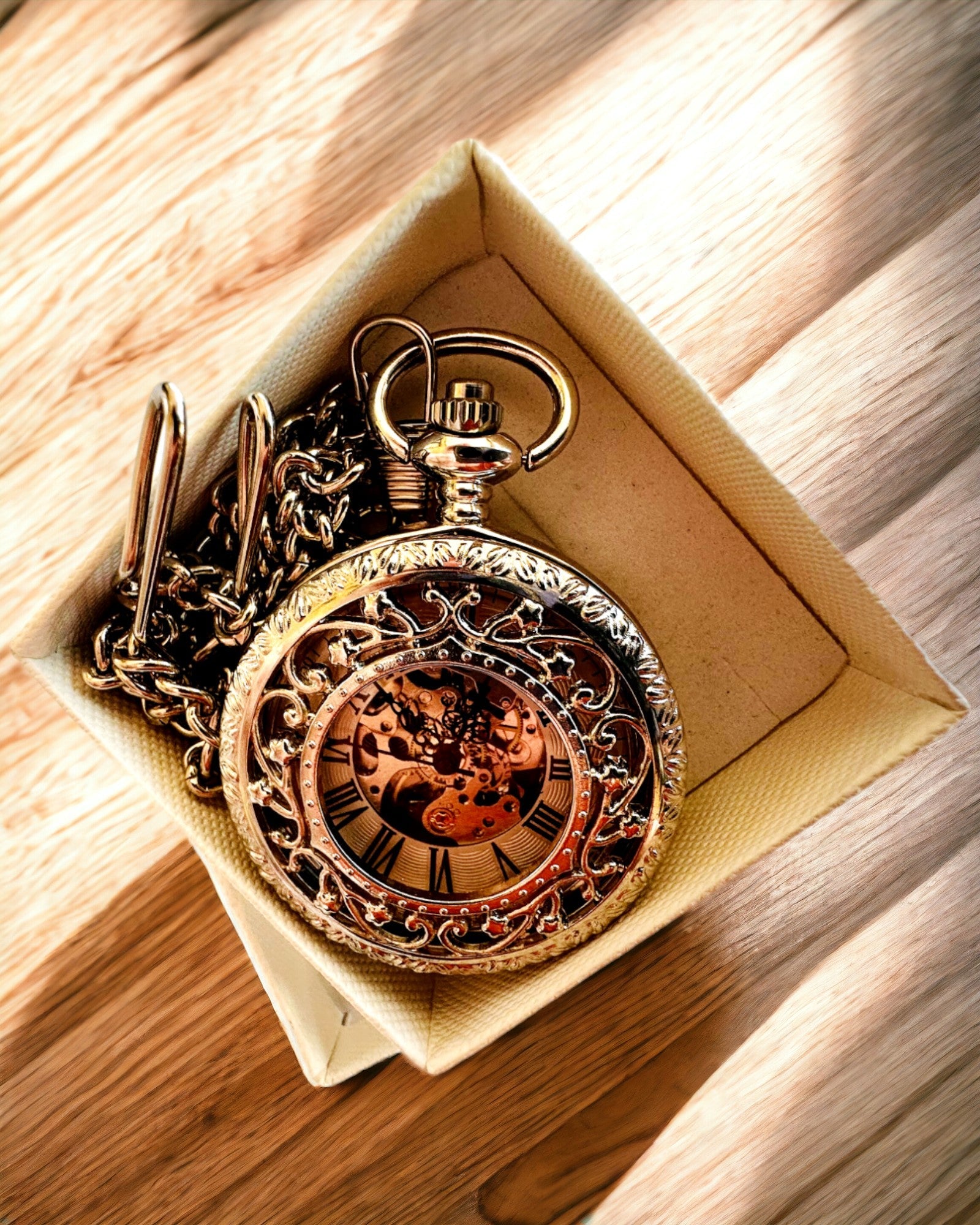 Montre de poche en argent "Vintage Elegance" avec possibilité de personnalisation par gravure