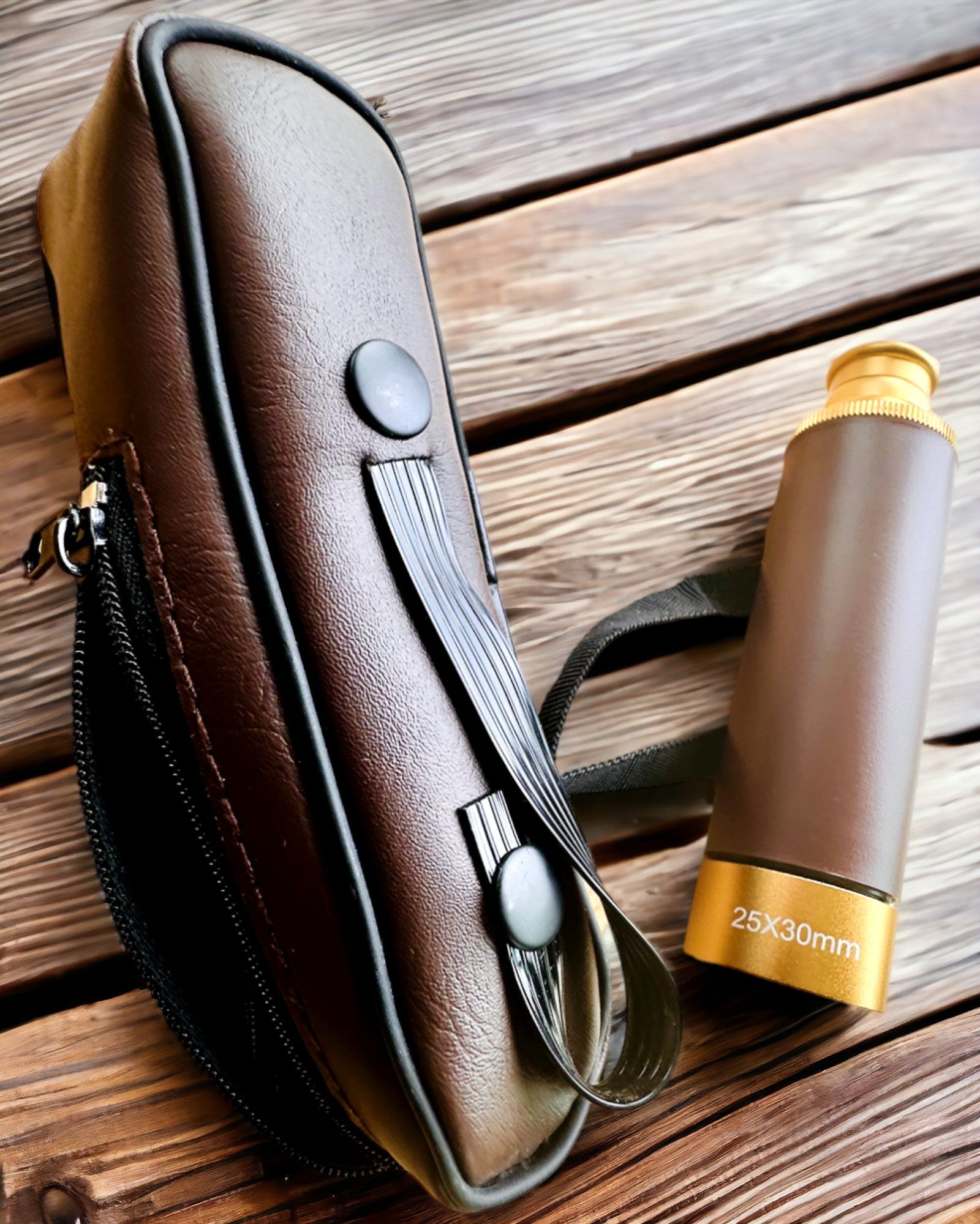 Monoculaire Verrekijker Explorer 25x30 - Draagbare, Opvouwbare Handtelescoop, mogelijkheid tot personalisatie met gravure