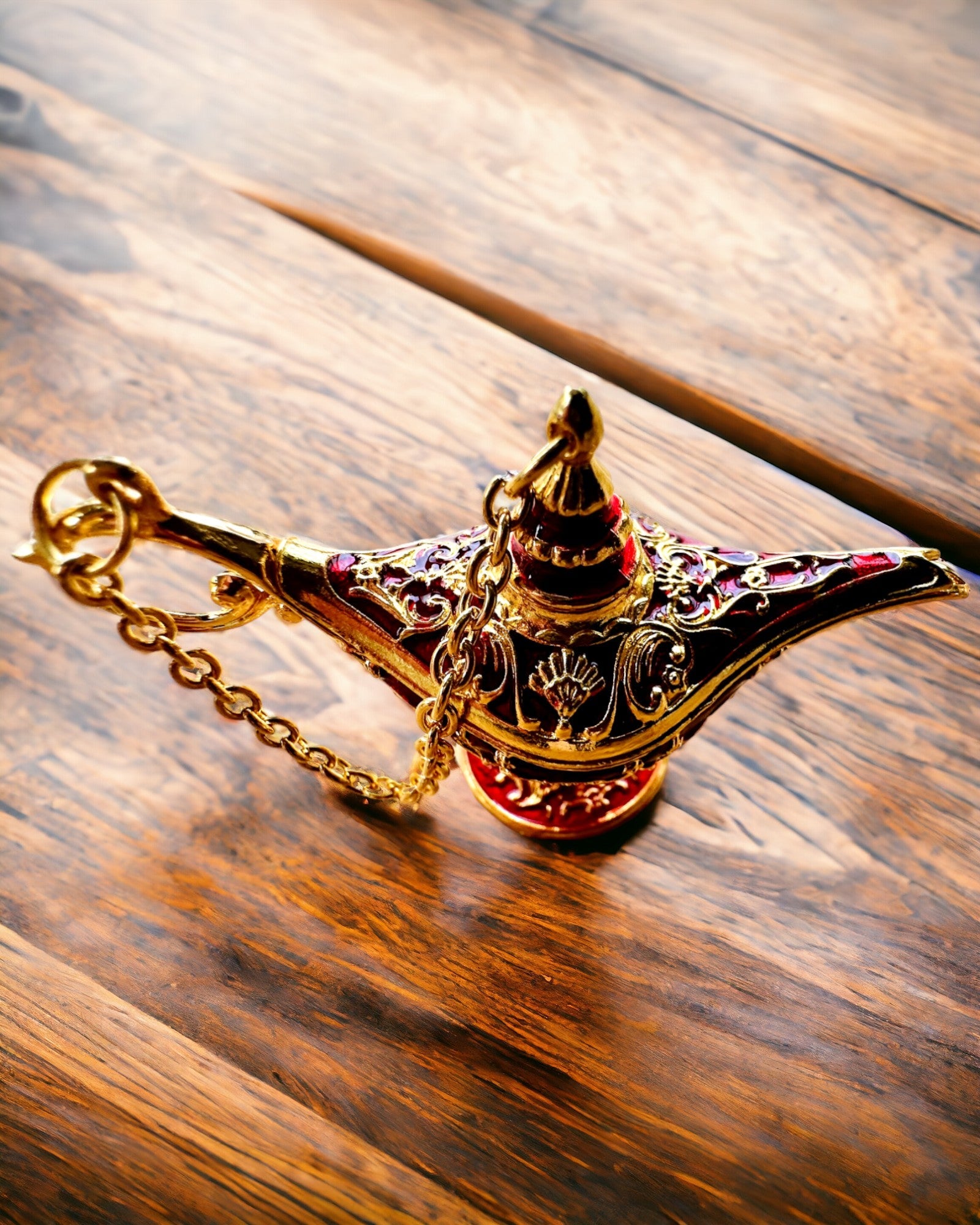 Petite lampe magique d'Aladin de 4 cm, porte-clés, 6 variantes de couleur - Souvenirs Enchantés, personnalisation par gravure