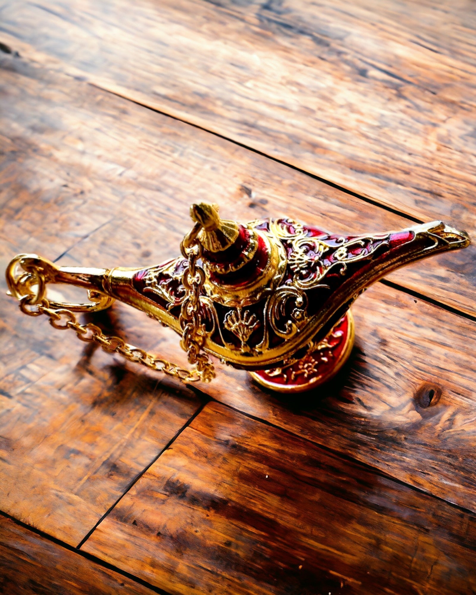 Petite lampe magique d'Aladin de 4 cm, porte-clés, 6 variantes de couleur - Souvenirs Enchantés, personnalisation par gravure