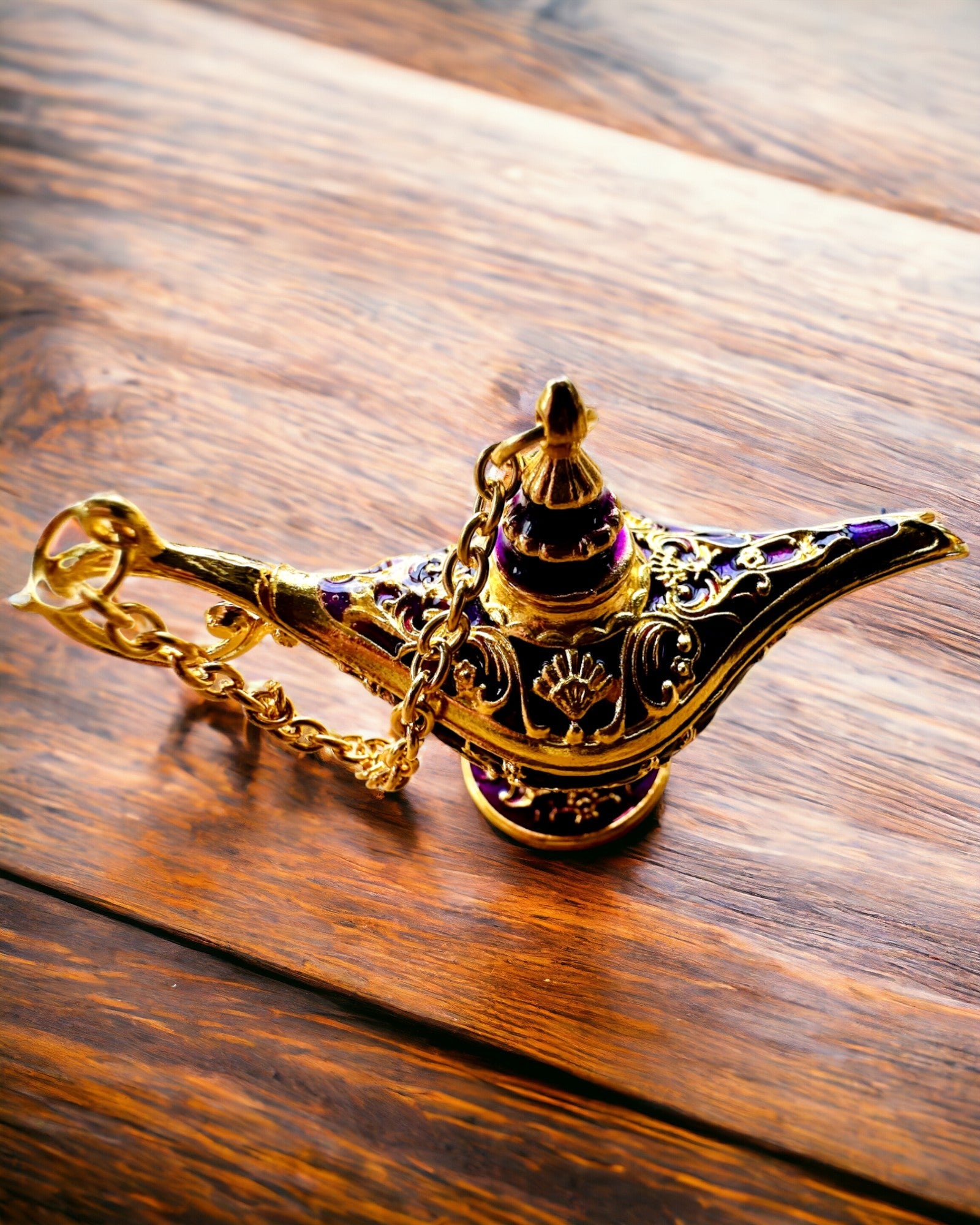 Petite lampe magique d'Aladin de 4 cm, porte-clés, 6 variantes de couleur - Souvenirs Enchantés, personnalisation par gravure