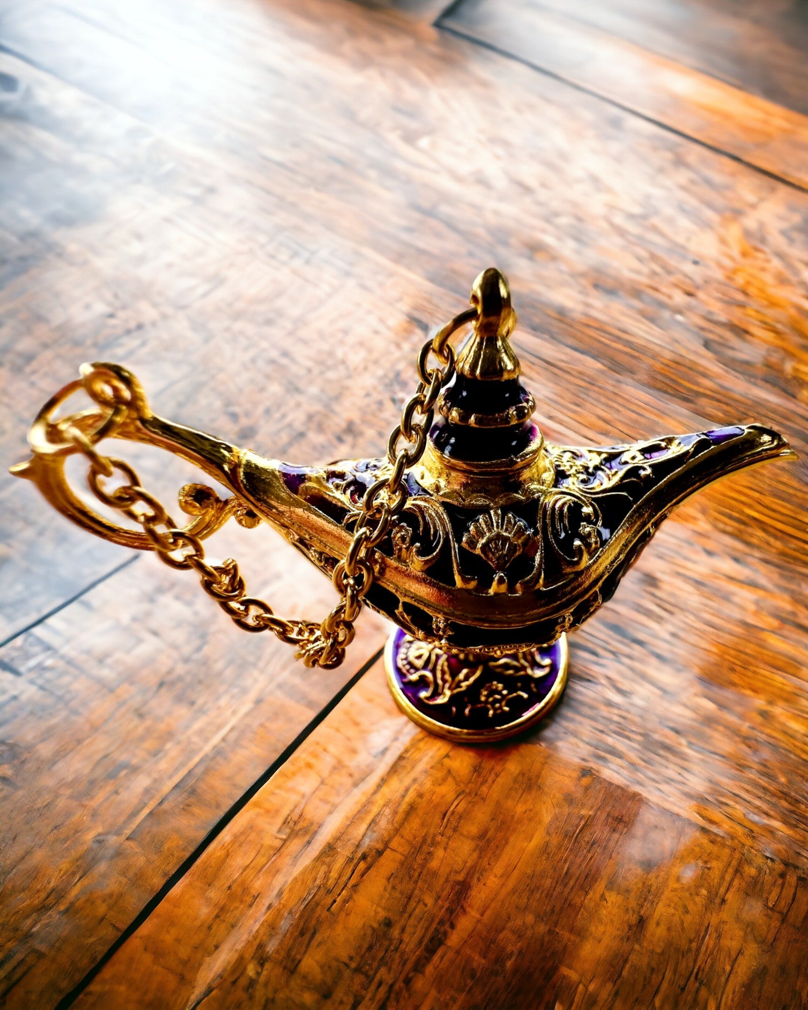 Petite lampe magique d'Aladin de 4 cm, porte-clés, 6 variantes de couleur - Souvenirs Enchantés, personnalisation par gravure
