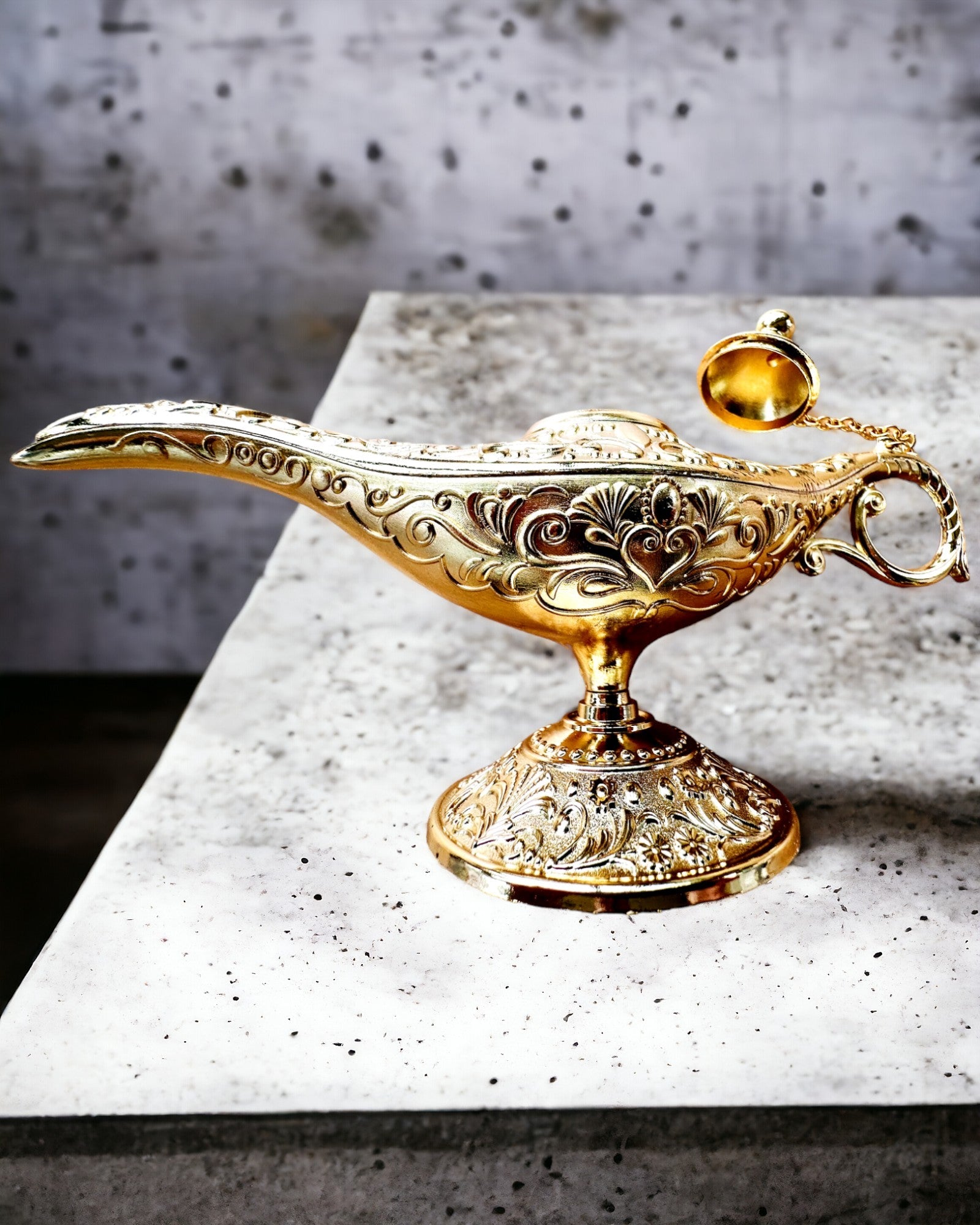 Lampe Magique d'Aladin avec Option de Gravure - Variante Classique Dorée, entrelacée