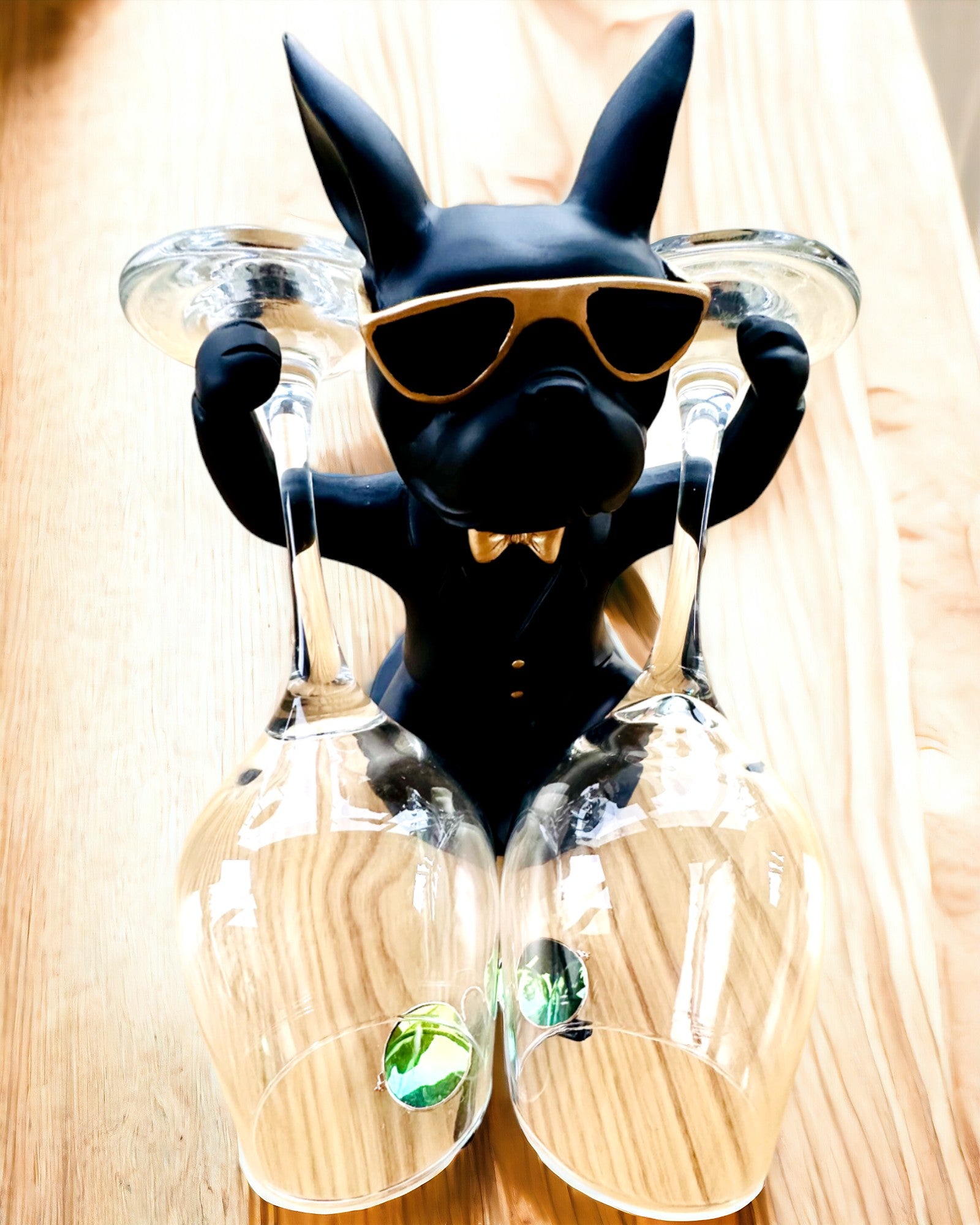 Figurine Bulldog Elegance - Porte-verres exclusif, possibilité de personnalisation par gravure
