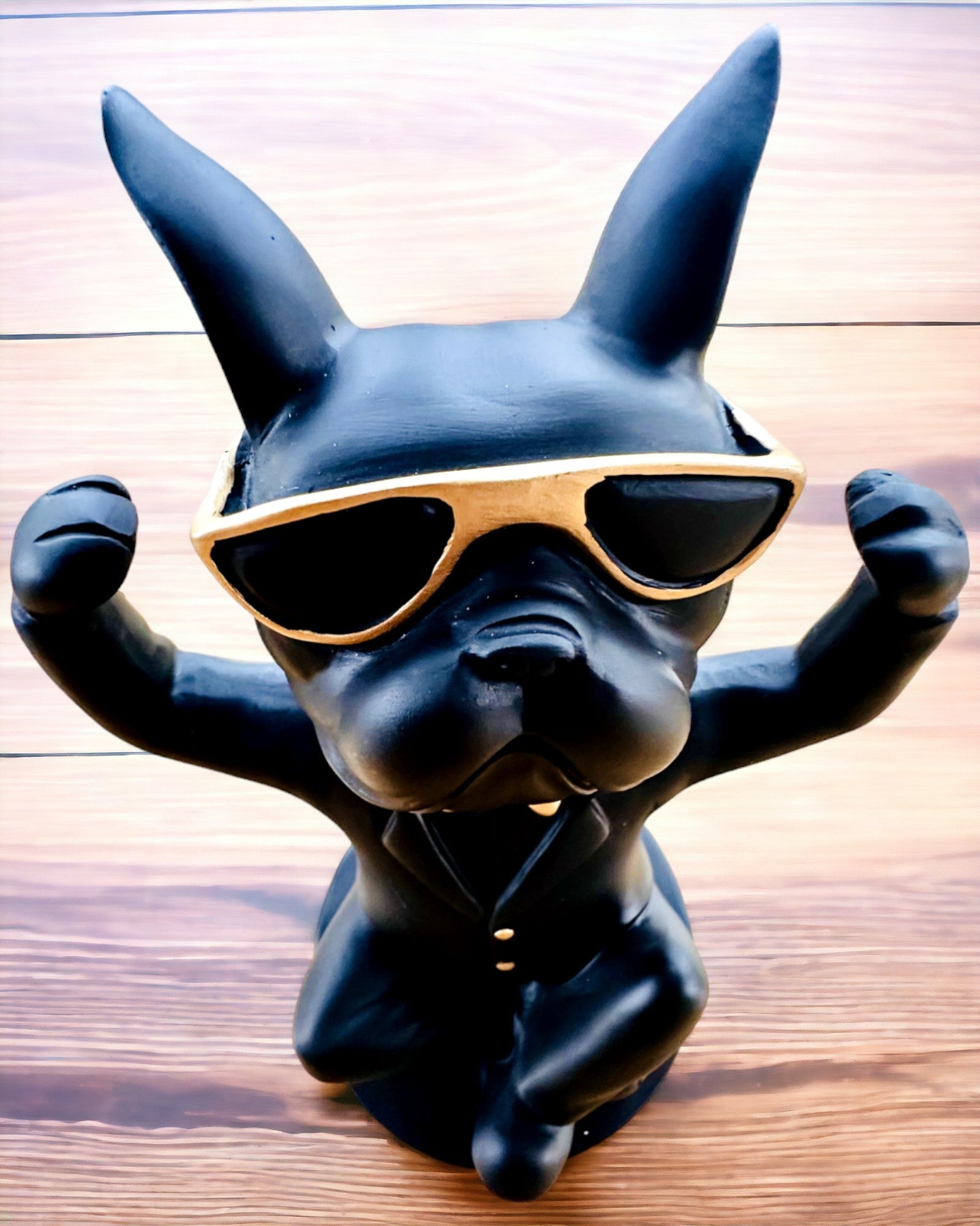 Figurine Bulldog Elegance - Porte-verres exclusif, possibilité de personnalisation par gravure