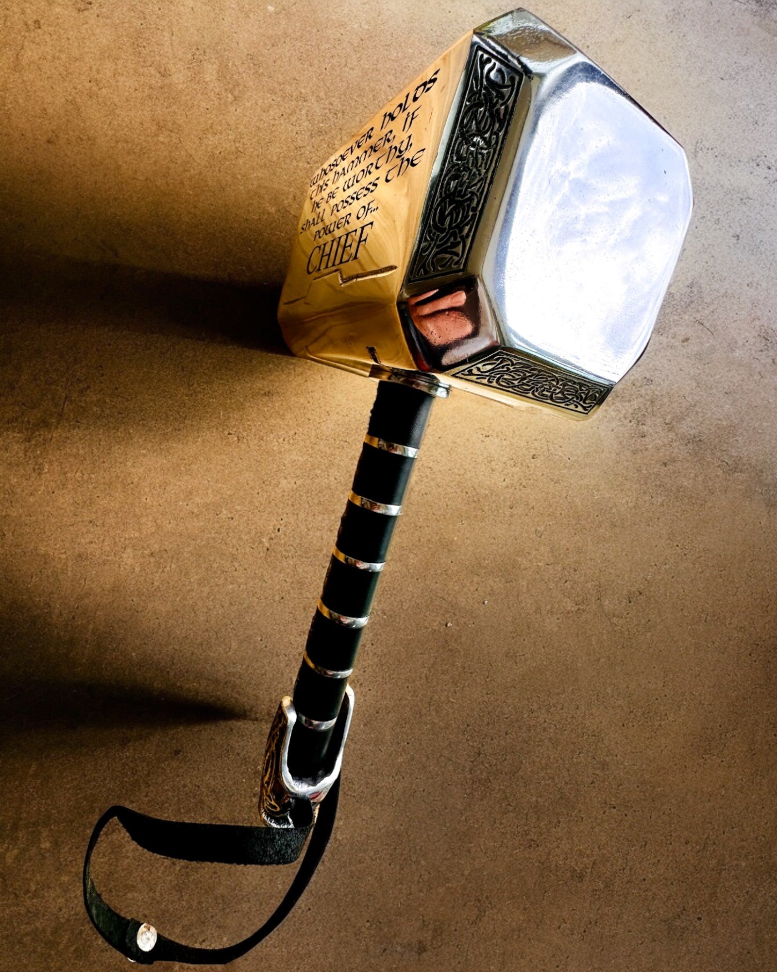 Thor's Hammer "Chief" - Handcrafted Artisan Hammer, personalized with engraving for a gift