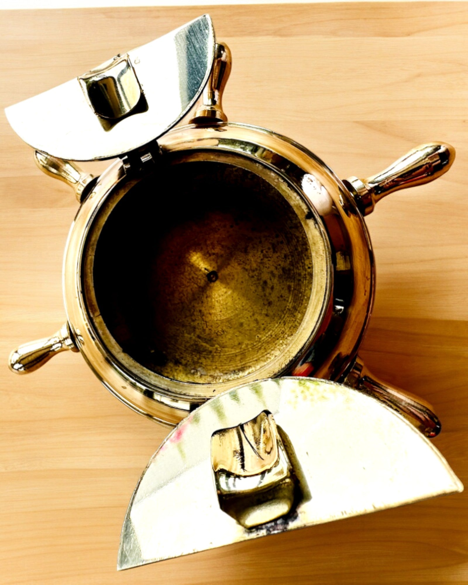 Messing Kapiteinsasbak - optie voor personalisatie als cadeau met gravure, handgemaakt